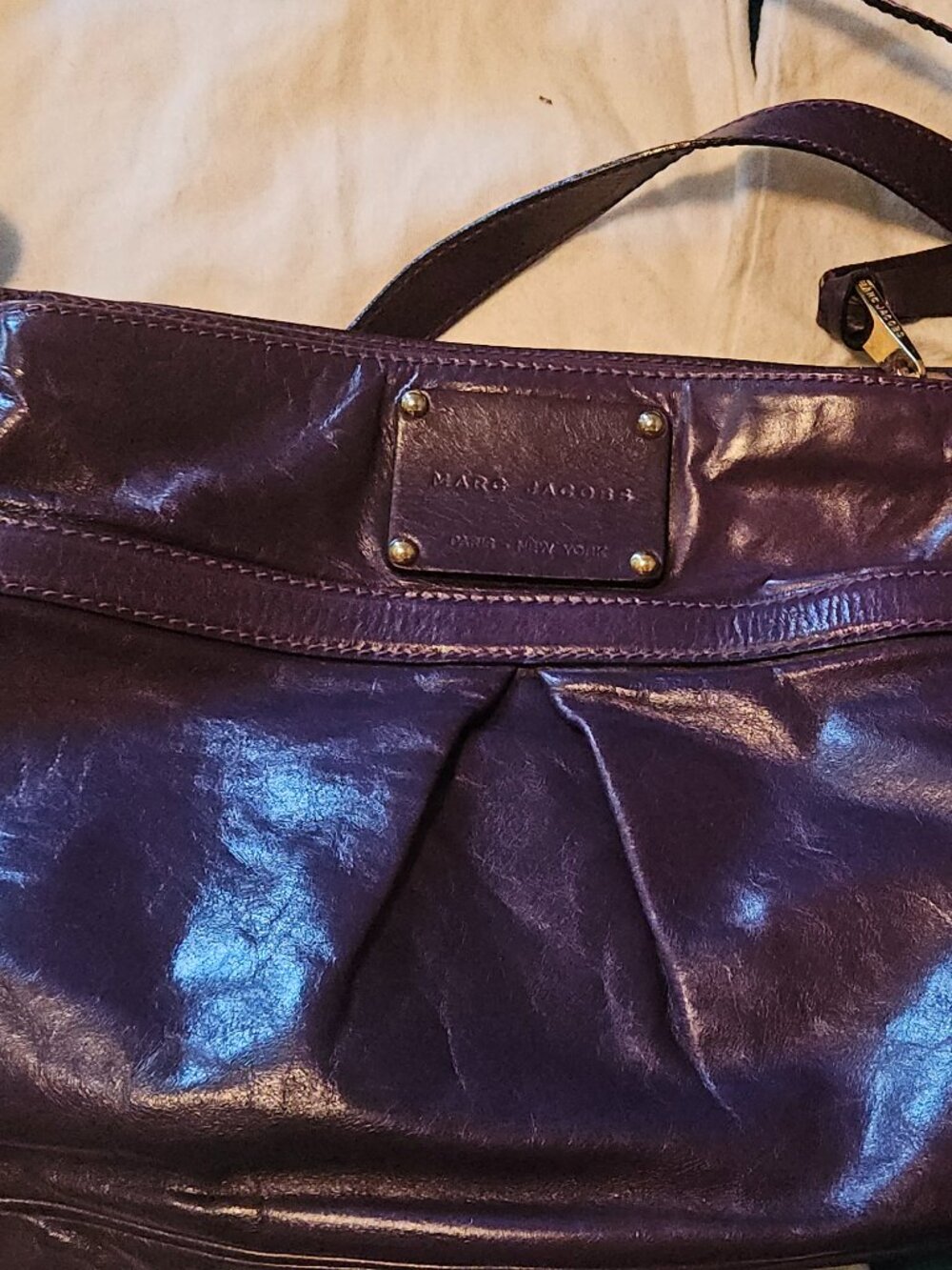 Marc Jacobs New York Leather Purple Hobo